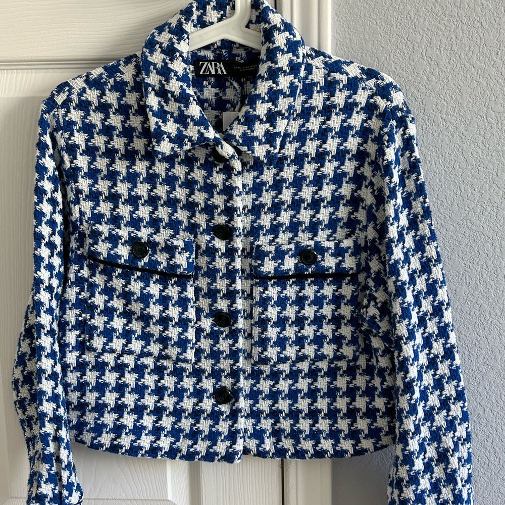 Zara Tweed Cropped Jacket Size XS NWT